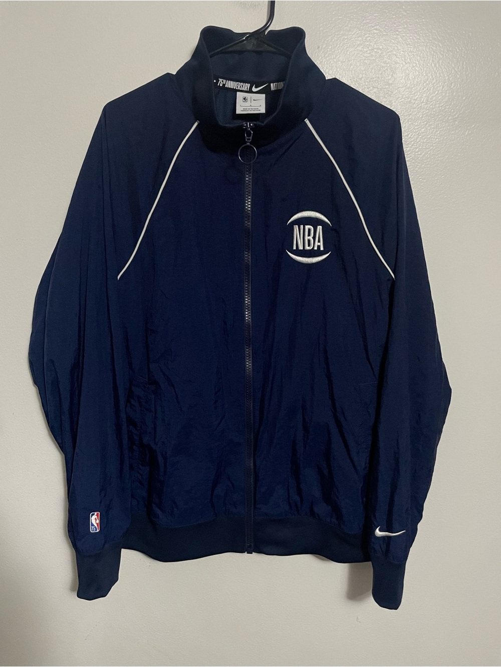 Nike NBA 75th Anniversary Zip-Up Jacket Windbreaker